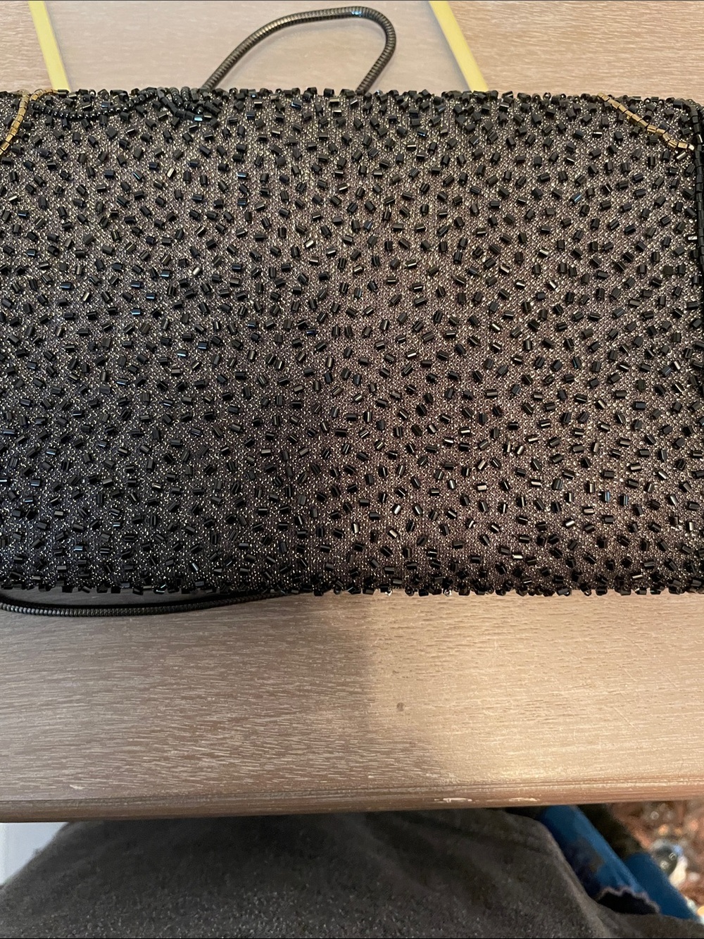 La Regale Black Beaded Crossbody with Multicolor Gem Accents - Picture 9 of 11